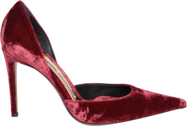 Alexandre Vauthier Fluwelen Schoenen Stijlvol Schoeisel Red Dames