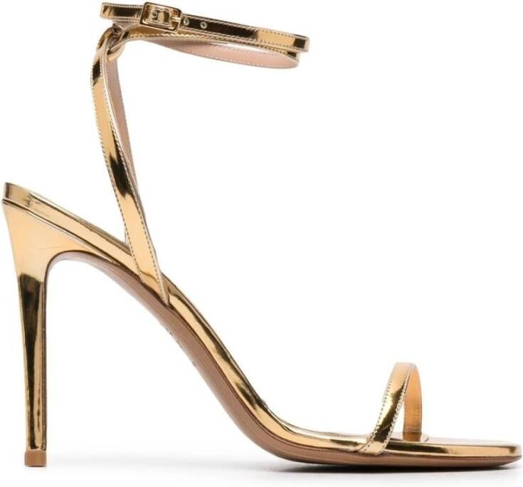 Alexandre Vauthier Gouden enkelband hoge hak sandalen Yellow Dames