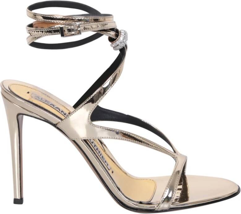 Alexandre Vauthier Gouden Metallic Smila Sandalen Gray Dames