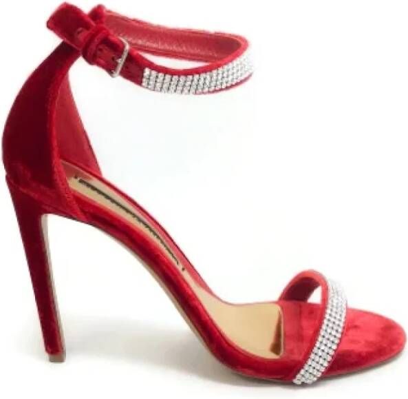 Alexandre Vauthier Pre-owned Velvet heels Red Dames