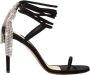 Alexandre Vauthier Zwarte kristalsandalen met kwastjes Black Dames - Thumbnail 1