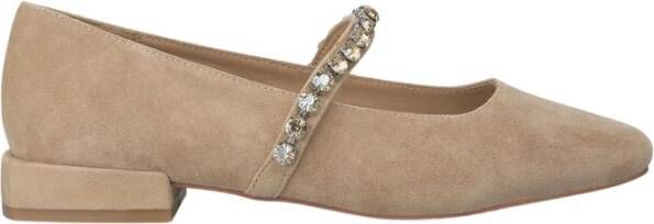 Alma en Pena Ballerina met Strass Band Beige Dames