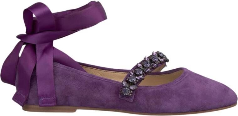 Alma en Pena Ballerinas met strik Purple Dames