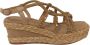 Alma en Pena Beige Casual Dames Sandalen Hennepzool Beige Dames - Thumbnail 1