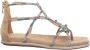 Alma en Pena Beige Strass Sandalen met Gevlochten Banden Multicolor Dames - Thumbnail 4