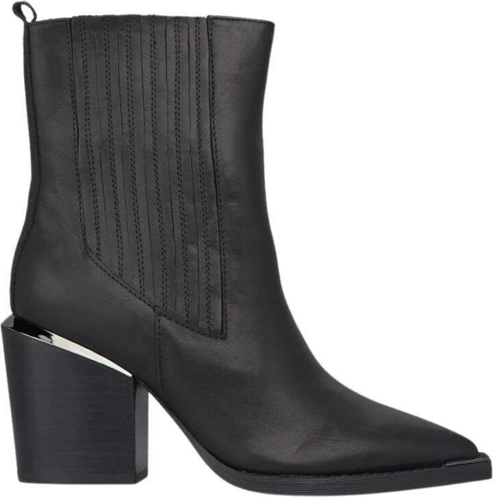 Alma en Pena Block Heel Enkellaars Black Dames