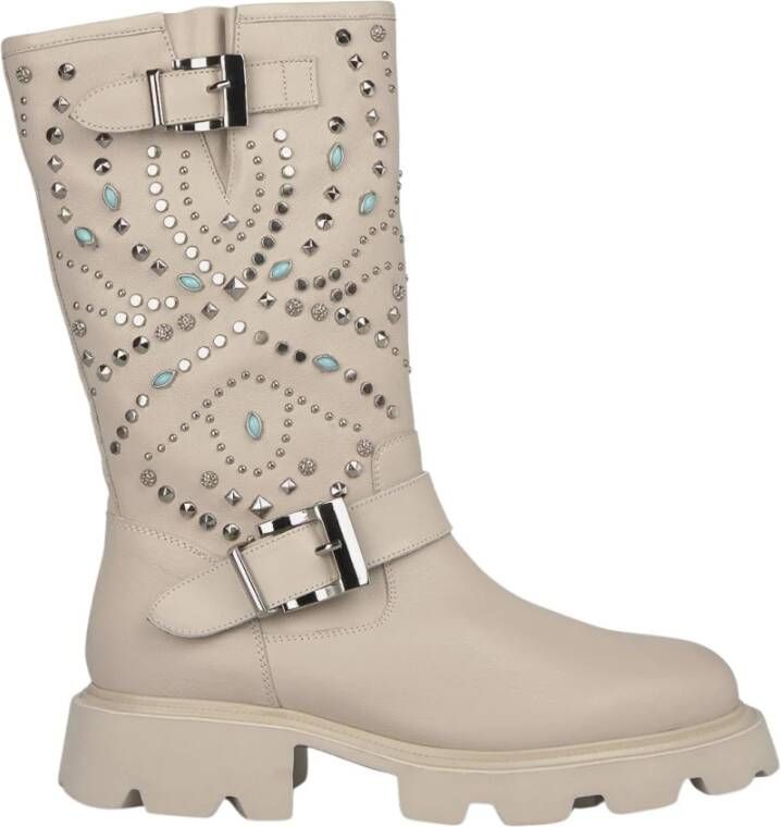 Alma en Pena Bootie zoolspoor studs White Dames