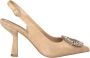 Alma en Pena Cirkelvormige Broche Hakken Leren Schoen Beige Dames - Thumbnail 1