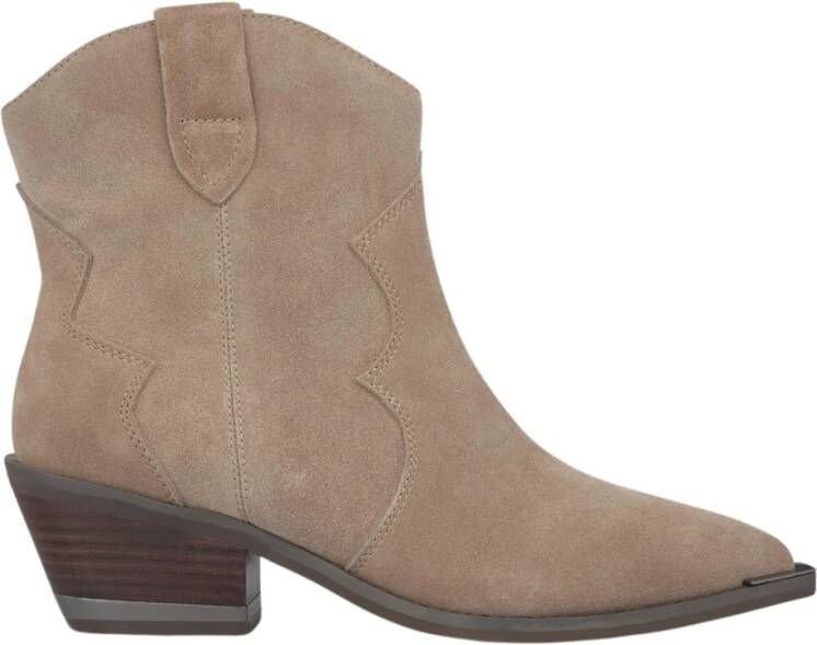 Alma en Pena Cowboy enkellaars Beige Dames