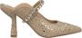 Alma en Pena Elegante Slingback Schoen met Strass Detail Beige Dames - Thumbnail 1