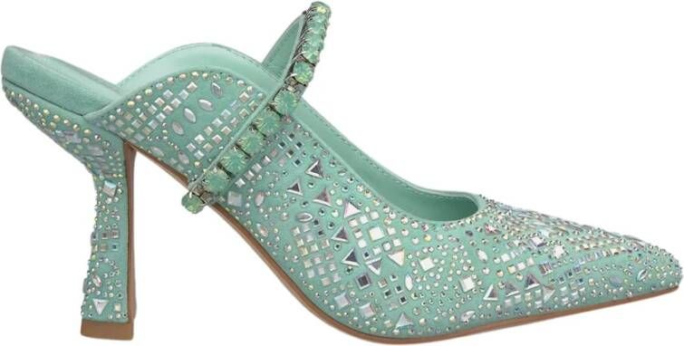 Alma en Pena Elegante Slingback Schoen met Strass Detail Green Dames