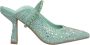 Alma en Pena Elegante Slingback Schoen met Strass Detail Green Dames - Thumbnail 1