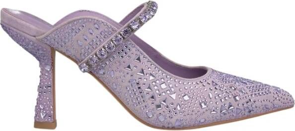 Alma en Pena Elegante Slingback Schoen met Strass Detail Purple Dames