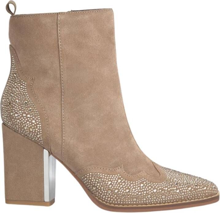 Alma en Pena Enkellaars met glitterontwerp Beige Dames