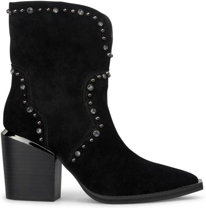 Alma en Pena Enkellaars met split en studs Black Dames