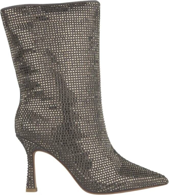 Alma en Pena Enkellaars scherpe neus glitter Gray Dames