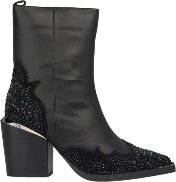 Alma en Pena Enkellaarsjes met strass Black Dames