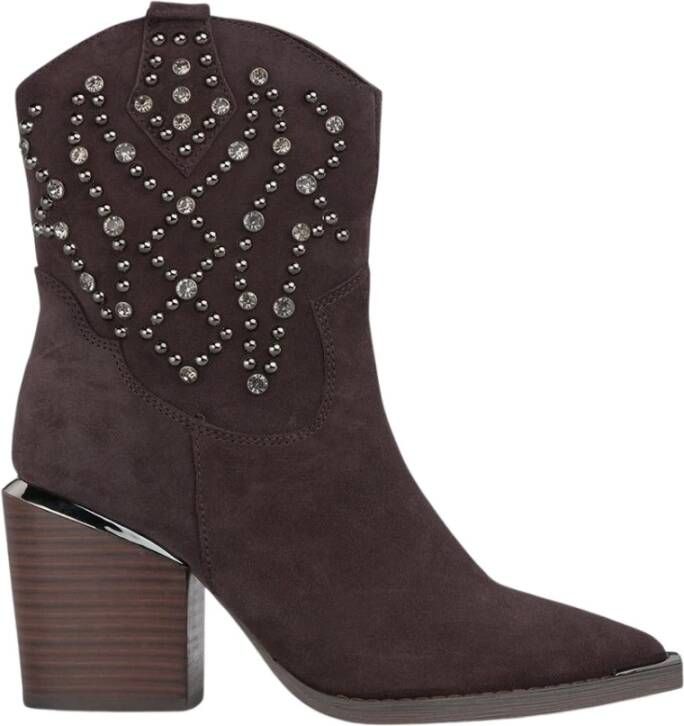 Alma en Pena Enkellaarsjes met studs Brown Dames