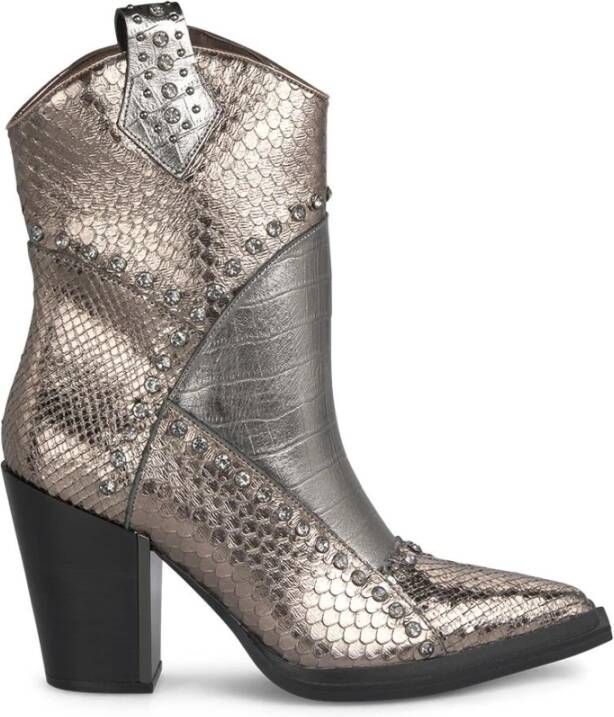 Alma en Pena Enkellaarzen met studs en details Gray Dames