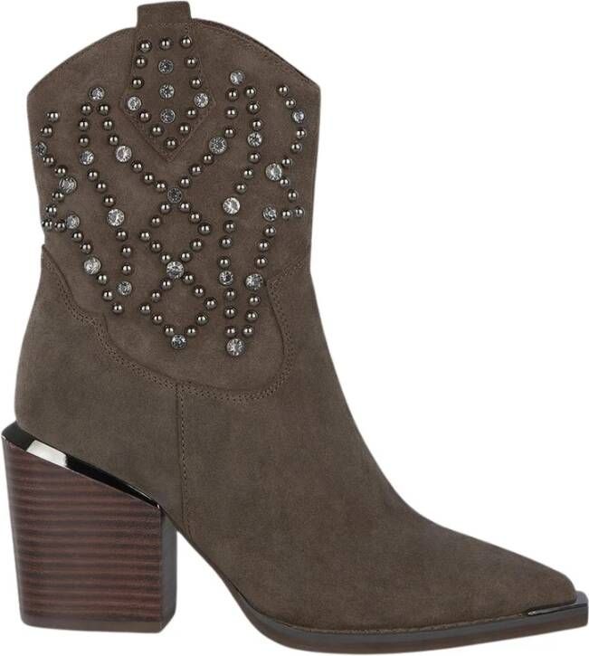 Alma en Pena Enkellaarzen met studs Gray Dames