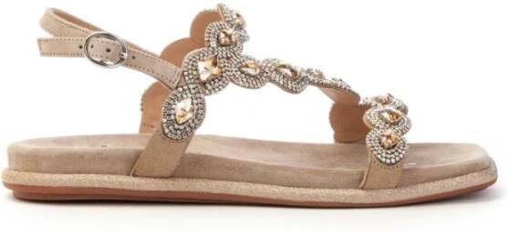 Alma en Pena Flat Sandals Bruin Dames