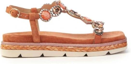 Alma en Pena Flat Sandals Oranje Dames