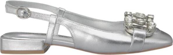 Alma en Pena Gesp Rhinestone Platte Schoen Gray Dames