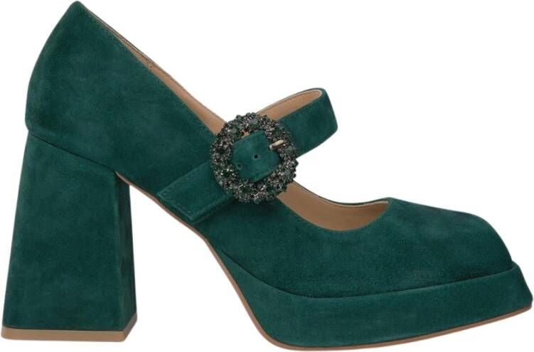 Alma en Pena Gespte hak schoen Green Dames