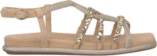 Alma en Pena Beige Sandalen Elegant Comfortabel Zachte Zool Beige Dames