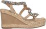 Alma en Pena Glitter Sleehak Sandaal met Vlechtdetail Beige Dames - Thumbnail 63