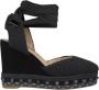 Alma en Pena Gevlochten Leren Sleehak Sandalen Black Dames - Thumbnail 1