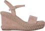 Alma en Pena Gevlochten Wedge Heel Sandal Pink Dames - Thumbnail 1