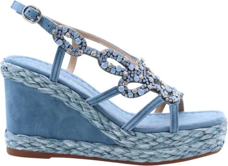 Alma en Pena Glamoureuze Sleehak Sandalen Blue Dames