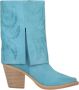 Alma en Pena Glanzende Geheeld Vrouwen Gaiter Boot Green Dames - Thumbnail 1