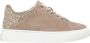 Alma en Pena Glinsterende Leren Sneakers Beige Dames - Thumbnail 1