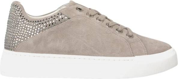 Alma en Pena Glinsterende Sneakers Beige Dames