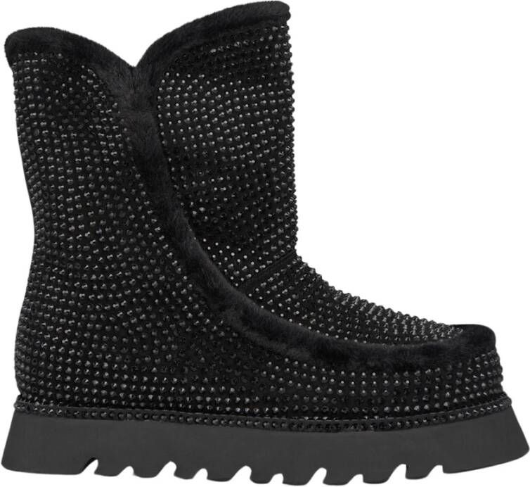 Alma en Pena Glitter Bont Bootie Black Dames