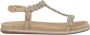 Alma en Pena Glitter Flat Sandal Beige Dames - Thumbnail 1