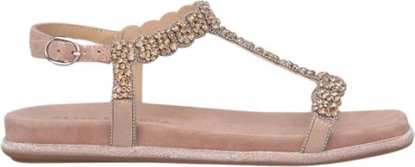 Alma en Pena Glitter Flat Sandal Pink Dames