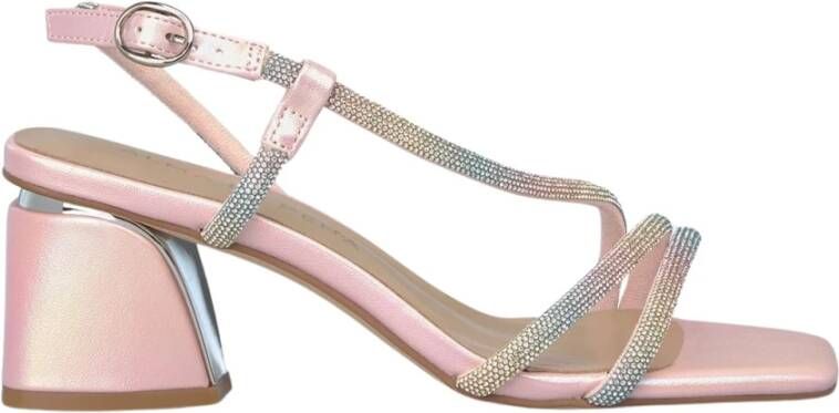 Alma en Pena Glitter Hiel Sandaal Pink Dames