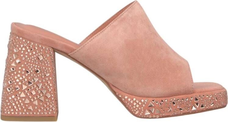 Alma en Pena Glitter Platform Sandal Pink Dames