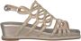 Alma en Pena Gouden Sandalen Elegant Comfortabel Voetbed Beige Dames - Thumbnail 6