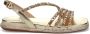 Alma en Pena Gouden Sandalen Comfortabele Voetbed Beige Dames - Thumbnail 1