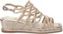 Alma en Pena Gouden Sandalen Elegant Comfortabel Voetbed Beige Dames - Thumbnail 1