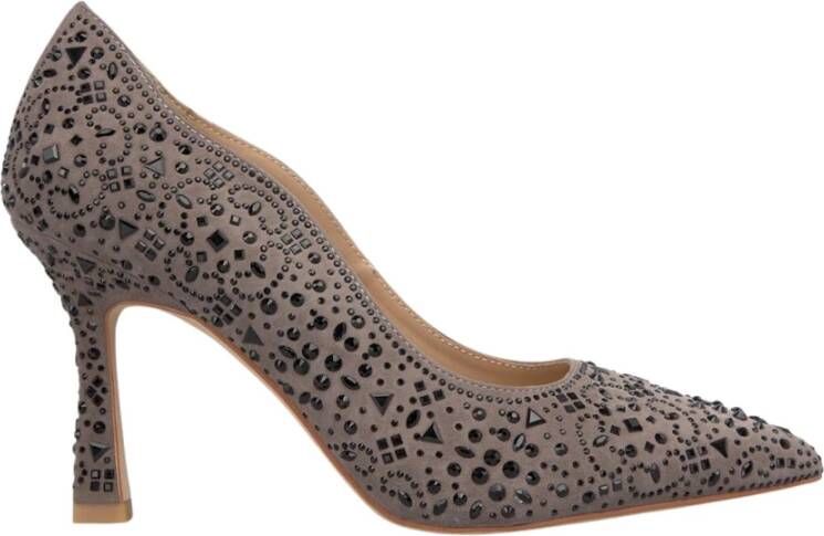 Alma en Pena Hak schoen bedekt met strass Gray Dames