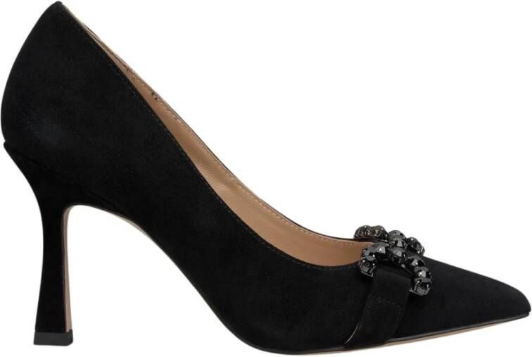 Alma en Pena Hak schoen neus detail Black Dames