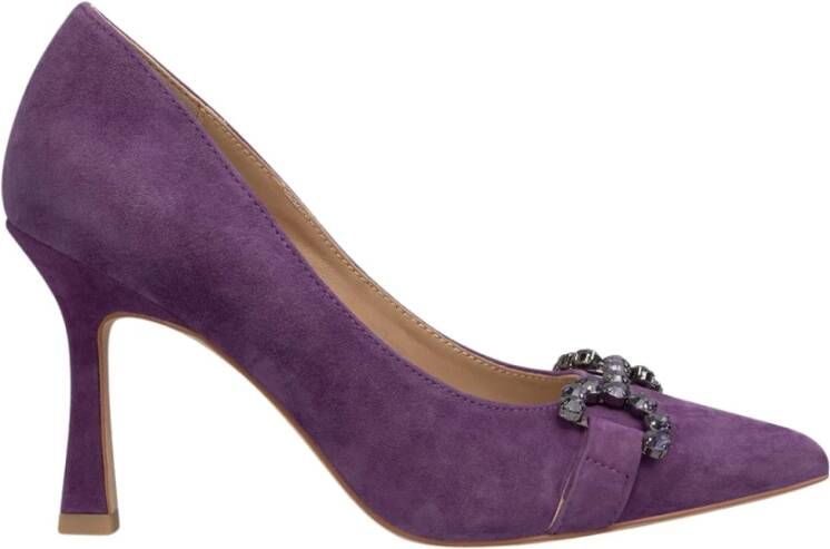 Alma en Pena Hak schoen neus detail Purple Dames