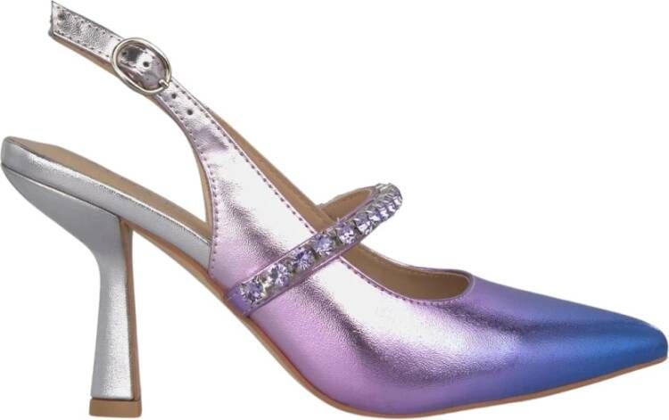 Alma en Pena Hakken schoen met strass band Purple Dames