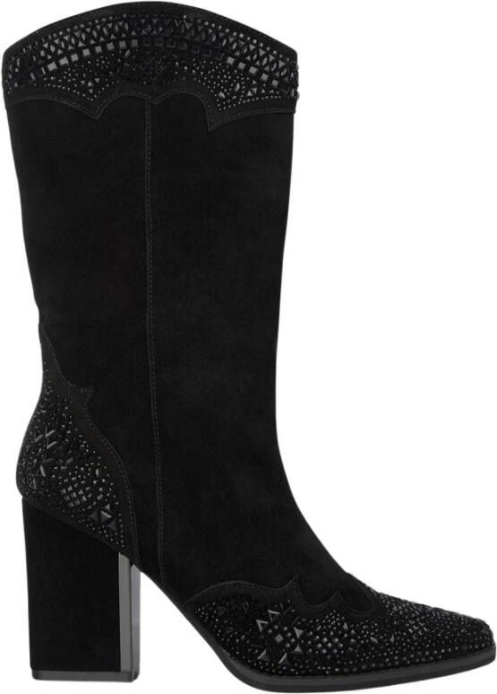 Alma en Pena Half laars met glitter Black Dames