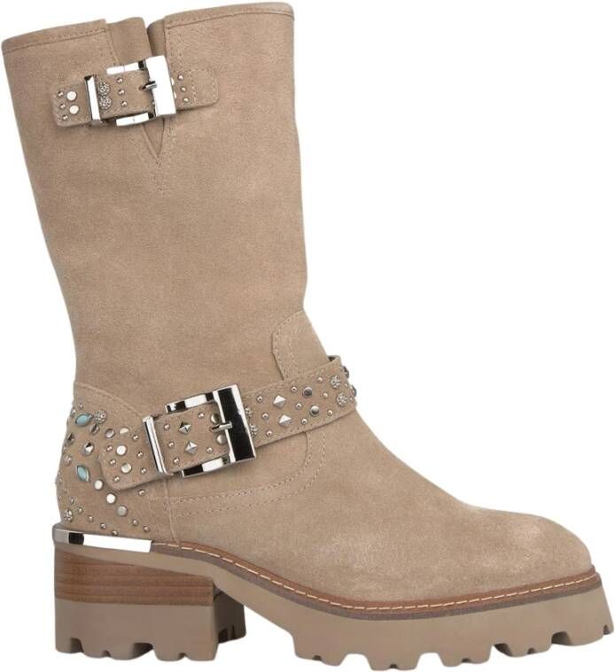 Alma en Pena Half laars met studs track Beige Dames